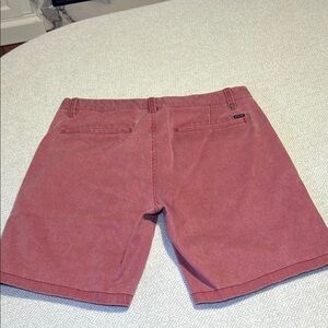 Brixton Choice Dusty Rose Flat Front Shorts. Size 36